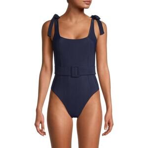 BEACH RIOT Women's Navy Sydney One Piece Swimsuit Size L NWT